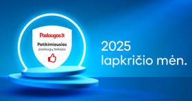 LAPKRIČIO mėn. patikimiausi paslaugų teikėjai