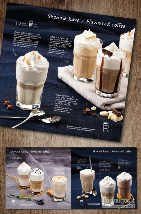 Skoninių kavų meniu | ČILI PICA
Flavoured coffee menu | ČILI PICA