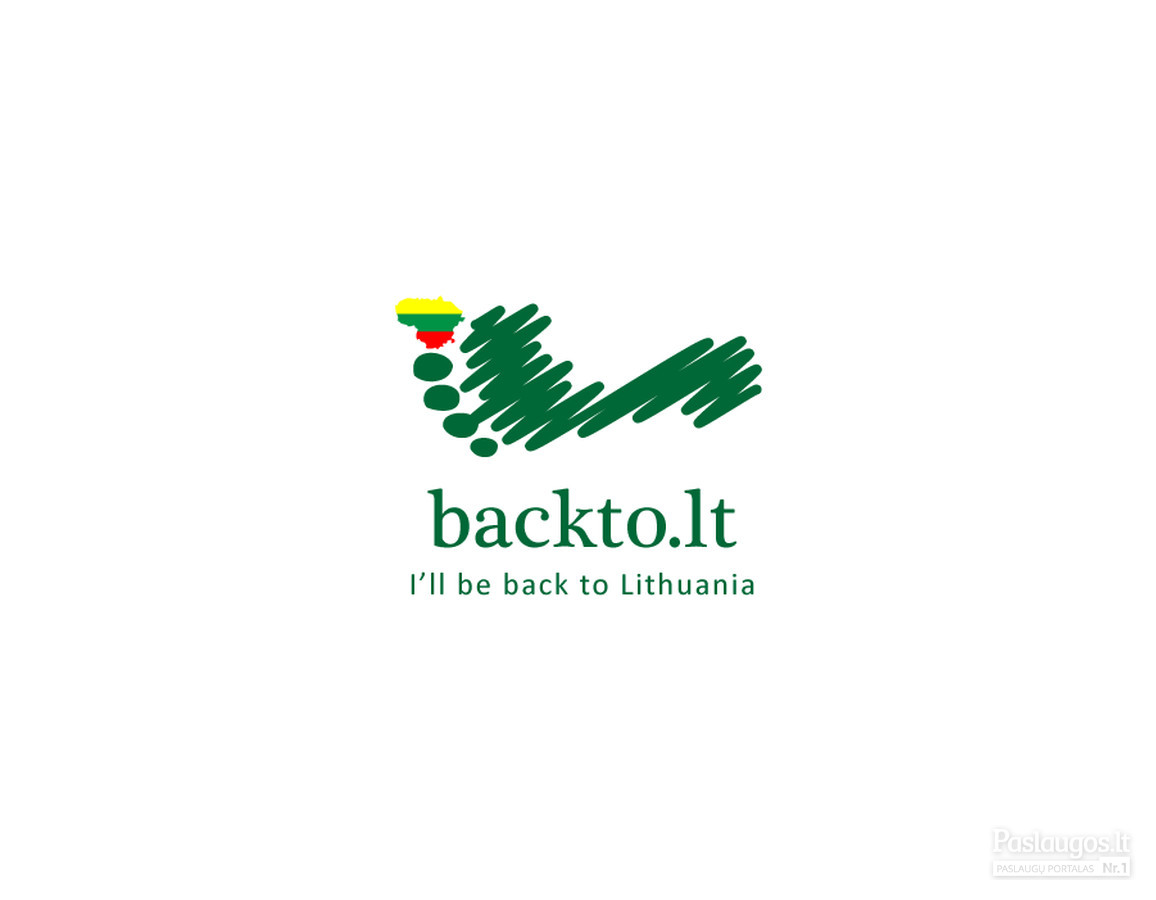 BackToLT - I'll be back to Lithuania,  atgal į Lietuvą   |   Logotipų kūrimas - www.glogo.eu - logo creation.