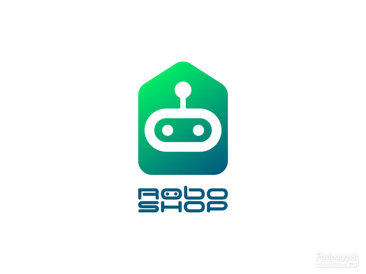 RoboShop - robotikos specialistai. logotipas el. parduotuvei   |   Logotipų kūrimas - www.glogo.eu - logo creation.