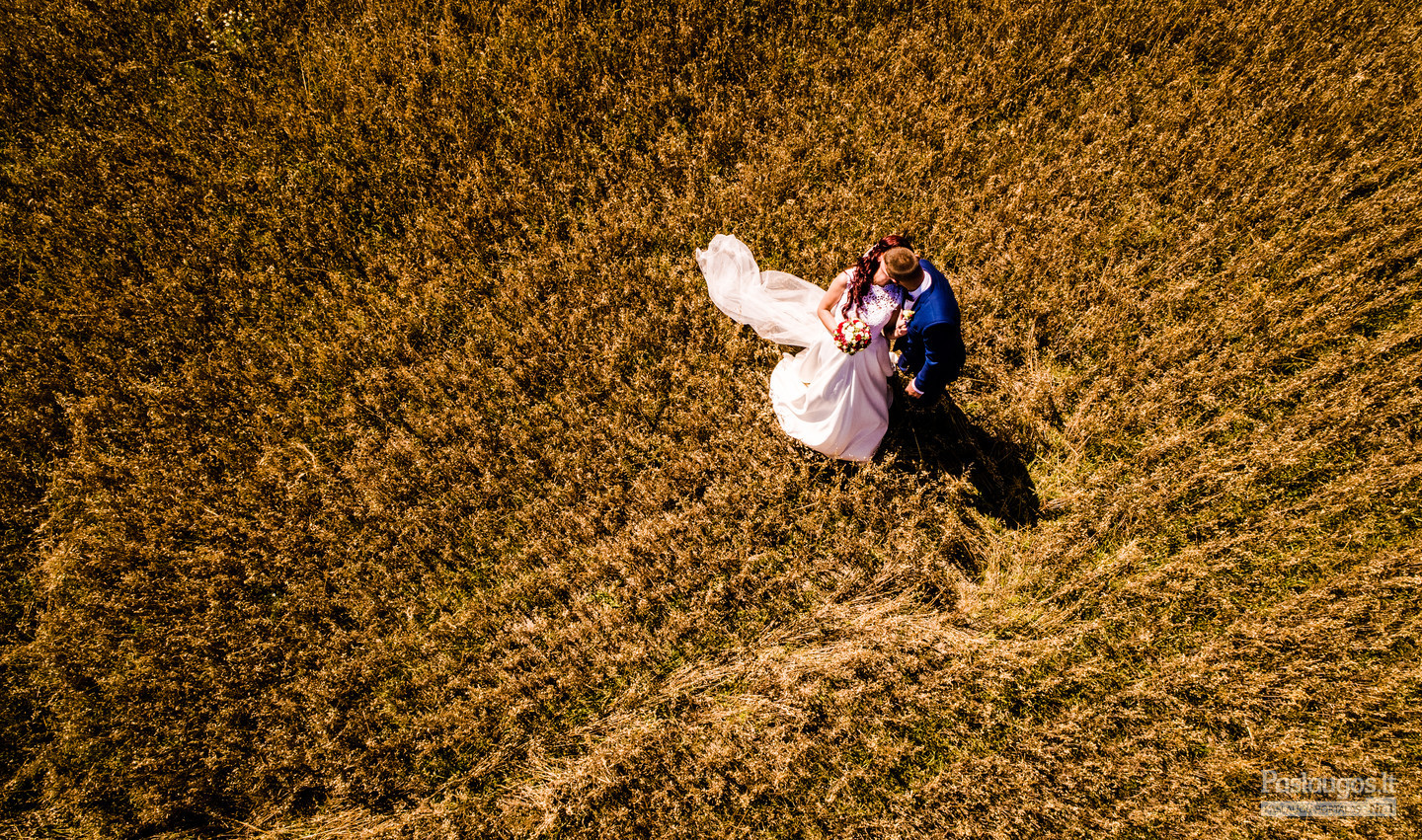 Vaizdas kitaip - vestuvių filmavimo/fotografavimo paslauga naudojant profesionalius dronus
