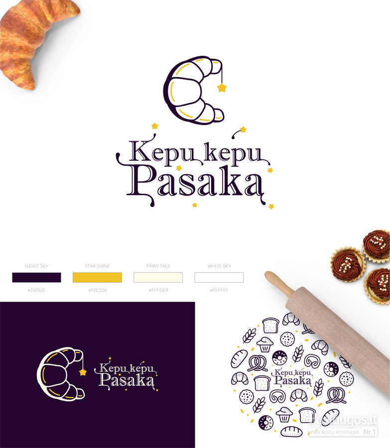 Kepu kepu Pasaką - kepyklėlės logotipas  |   Logotipų kūrimas - www.glogo.eu - logo creation.