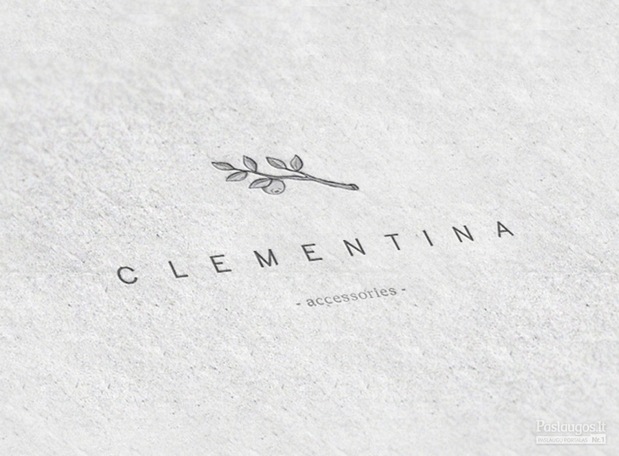 Logotipas papuošalų kūrėjai Clementina