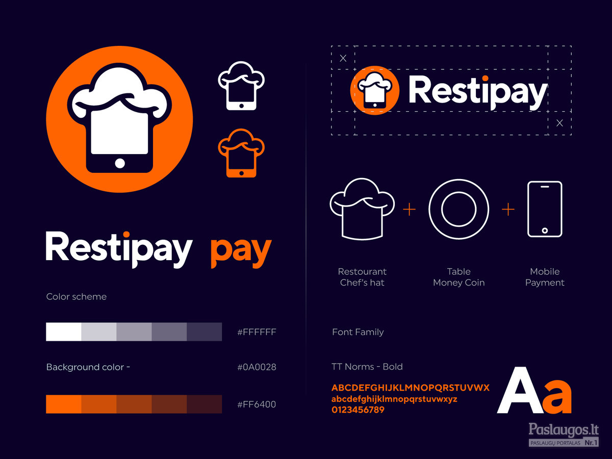 Restipay - Restaurant Payment app  |   Logotipų kūrimas - www.glogo.eu - logo creation.