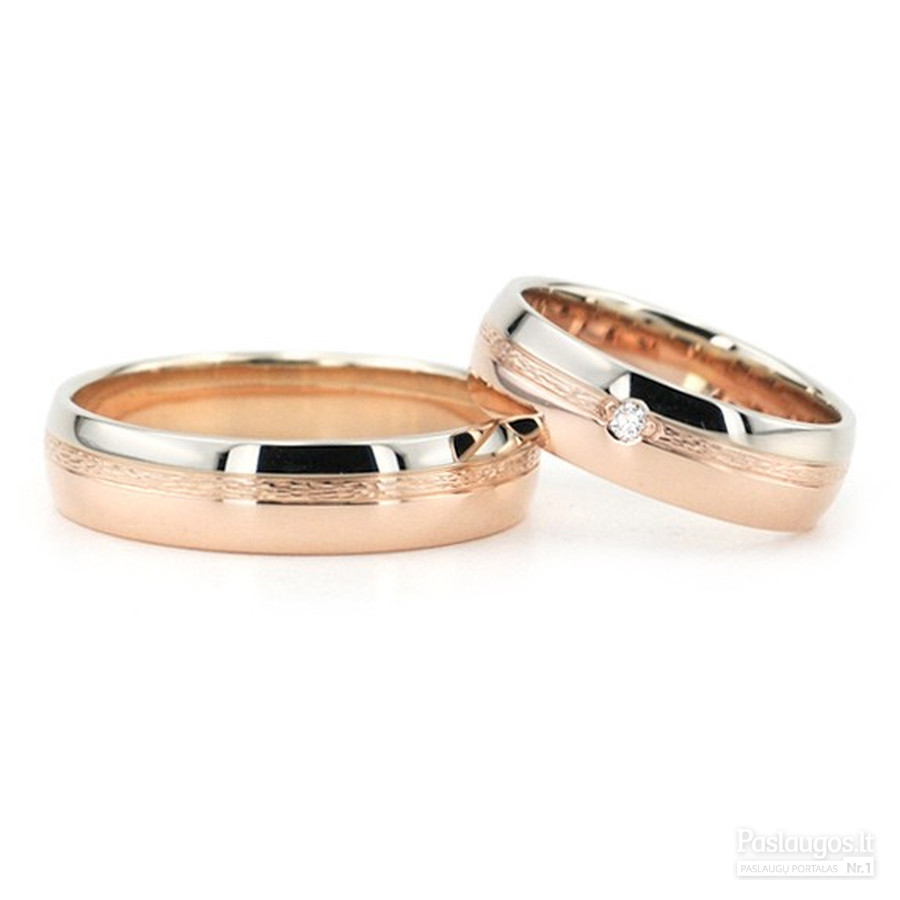 Dvispalviai vestuviniai žiedai