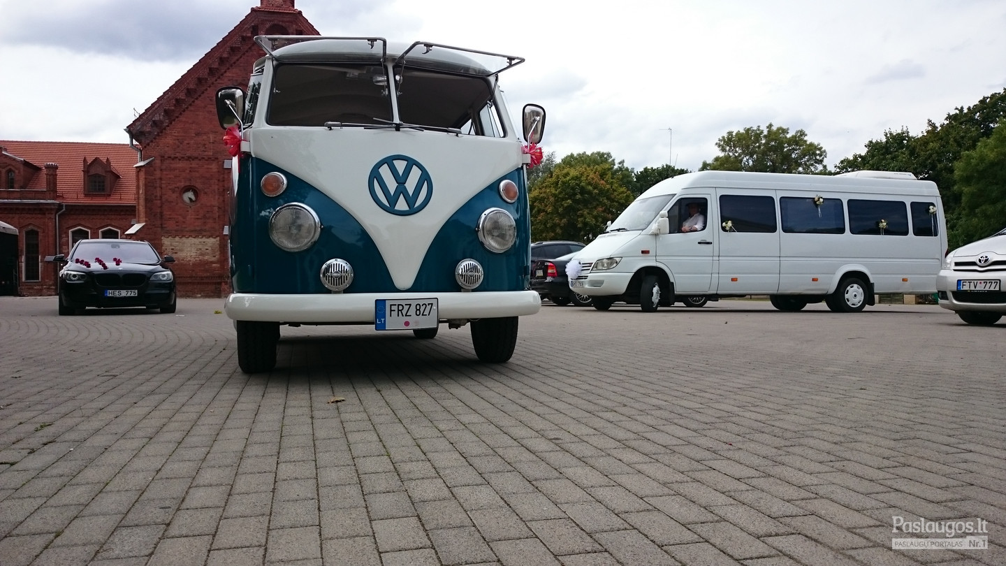VW Transporter T1  autobusiukas, 1965m, 9-vietis, tinka vestuvėms, mergvakariams, ekskursijoms.