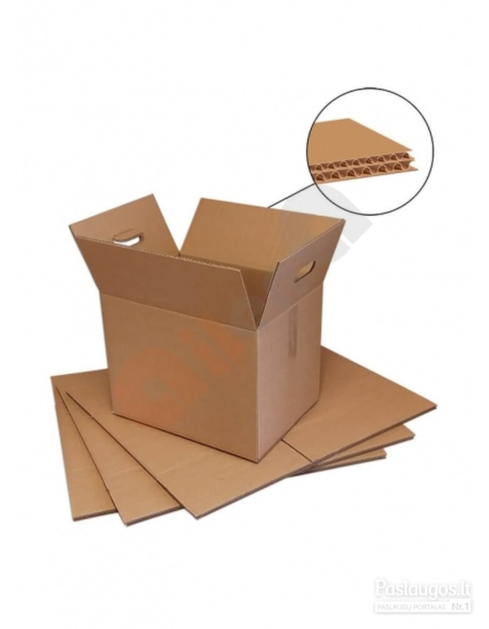Kartono dėžės yra iš 3 ar 5 sluoksnių gofruoto kartono. Ypač tvirtos ir atsparios gniuždymui. Puikiai tinka sunkių daiktų krovimui, kraustymosi reikmėms ir pakavimui, paštomatams.