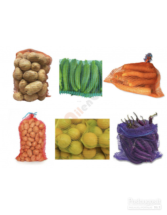 Tinkliniai maišai tinkami įvairios daržovėms: bulvėms, morkoms, burokams, svogūnams, česnakams bei įvairiems vaisiams  pakuoti.  Šie maišai puikiai praleidžia orą, juose nesikaupia drėgmė.