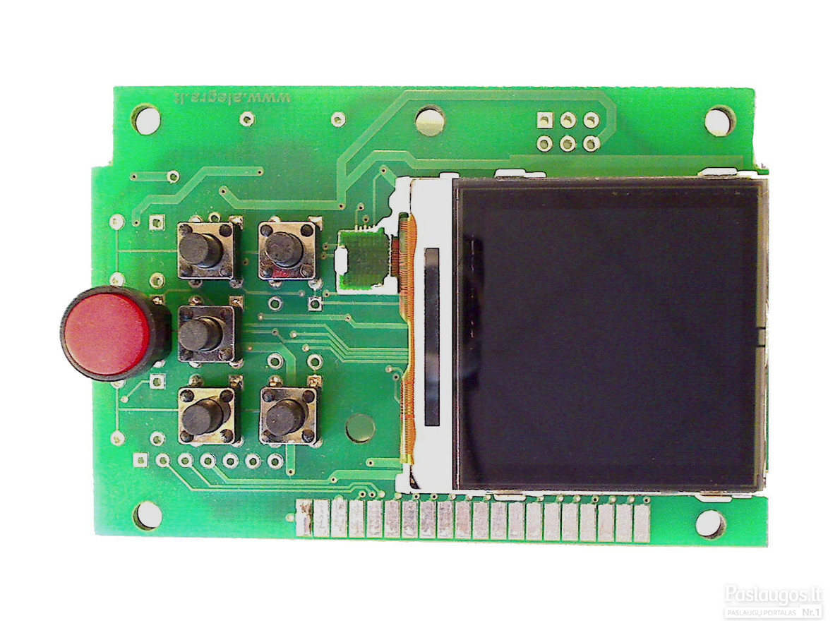 Paprastas AVR ATXmega PLC valdiklis su spalvotu LCD skirtas valdyti lokalius procesus
