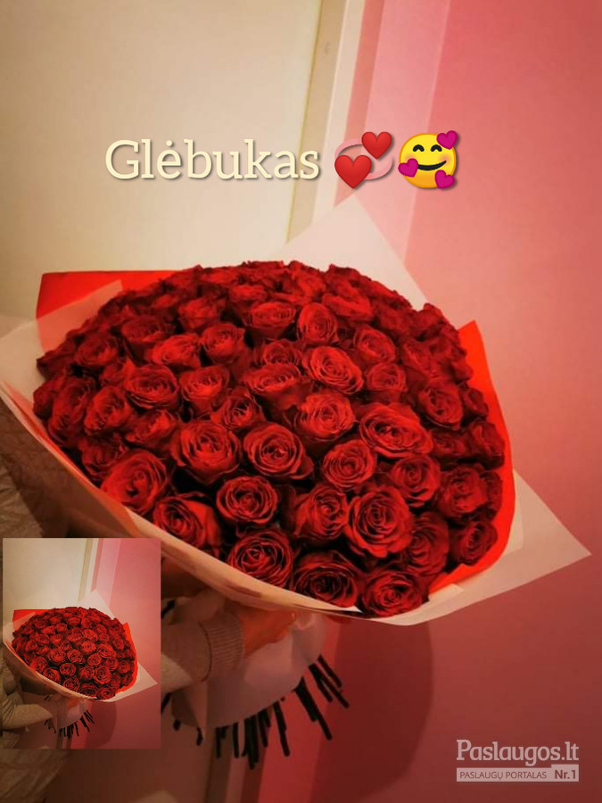 101 rožė (valentino d. Kaina 250€)