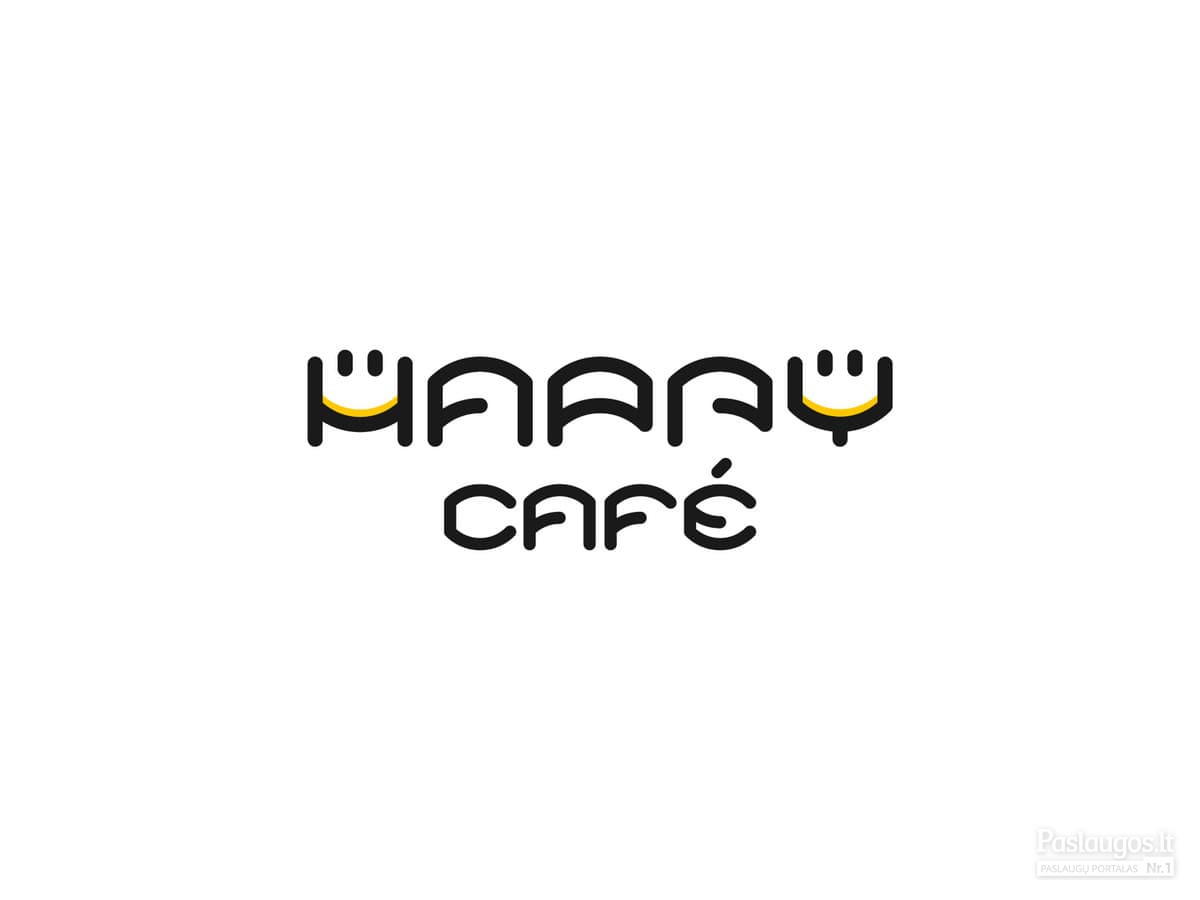 Happy cafe  - kavinės kokteilinės logotipas.  |   Logotipų kūrimas - www.glogo.eu - logo creation.