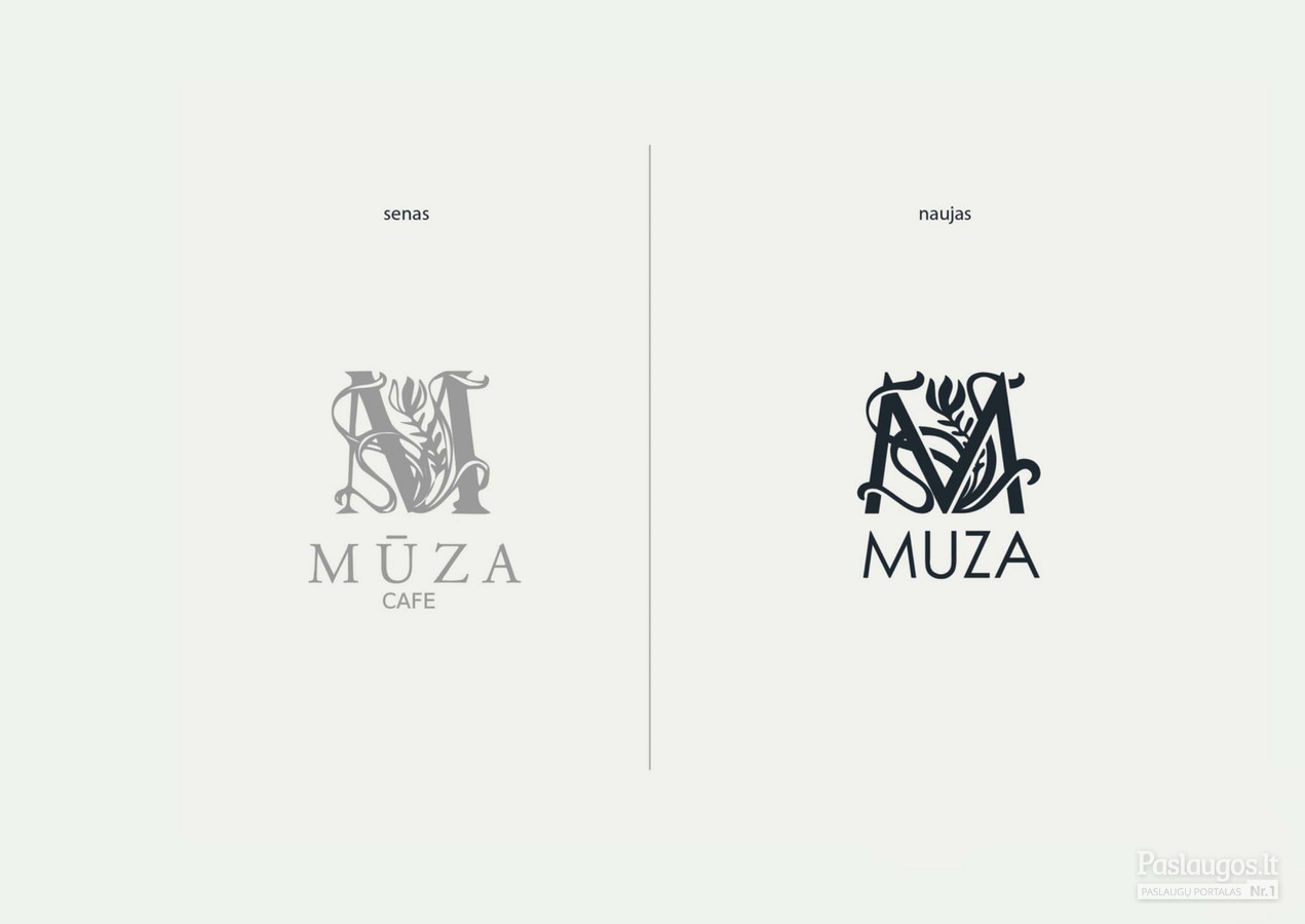Logotipo Muza (viešbutis ir kavinė) atnaujinimas