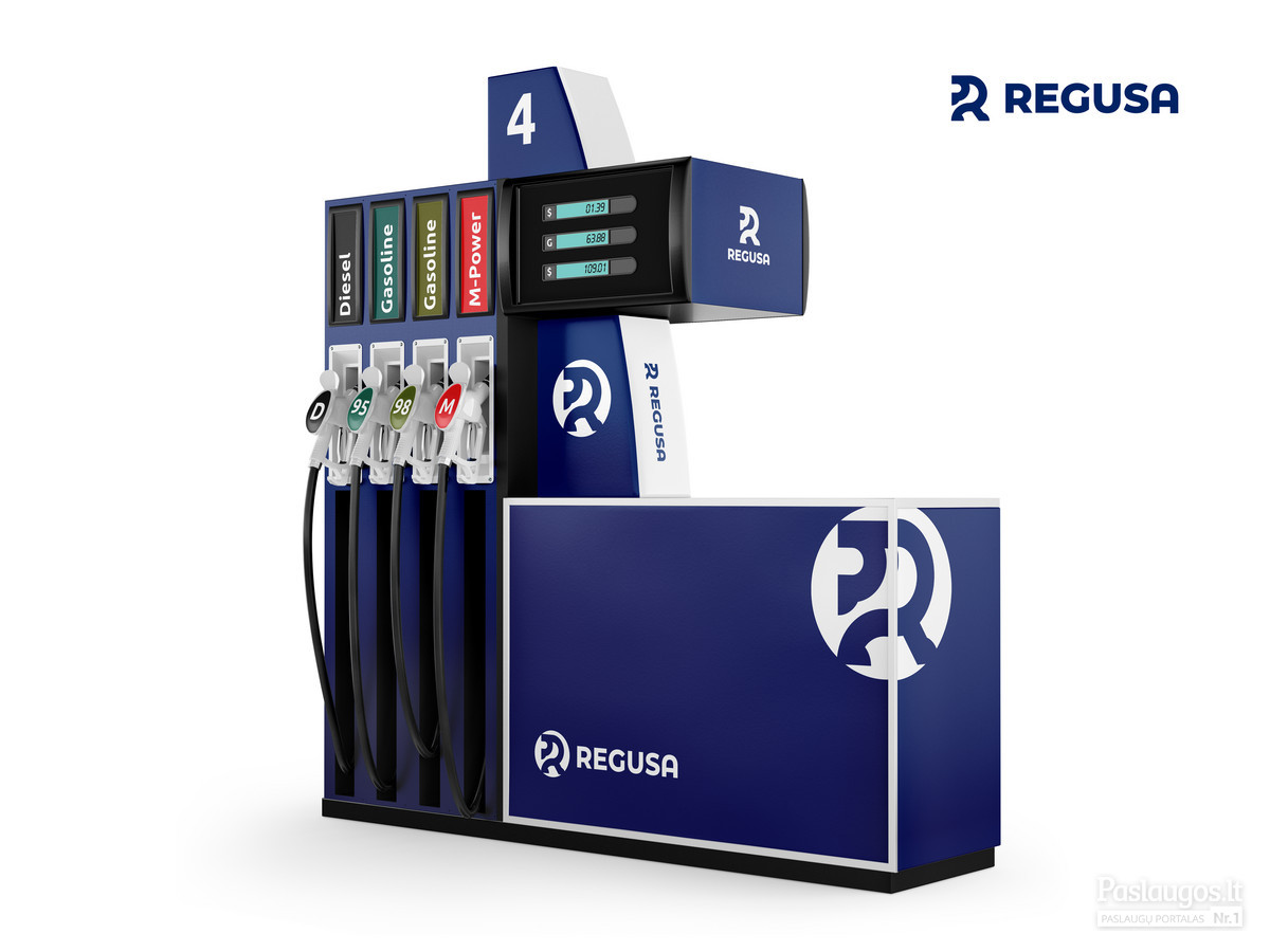 Regusa - mažmeninė prekyba naftos produktais degalinėse.   |   Logotipų kūrimas - www.glogo.eu - logo creation.