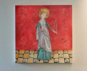 Šventoji Apolonija. Laisva kopija 70x70 cm. Aliejus, drobė.