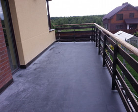 Balkonų hidroizoliacija, naudojant Firestone EPDM membraną. Pilnai klijuojama sistema.