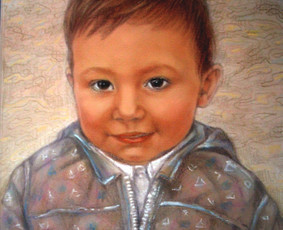 Berniuko portretas./Pastelė/CANSON POPIERIUS.