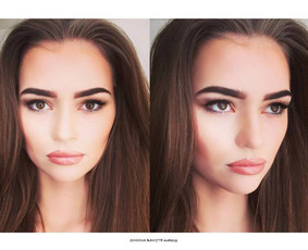 Makiažas atliekamas su profesionalia kosmetika: "MAKE UP FOR EVER", "MAC", "DIOR", "CHANEL", "MAKE-UP ATELIER", kurios garantuoja puikų makiažo išsilaikymą. Klijuojami blakstienų kuokšteliai.