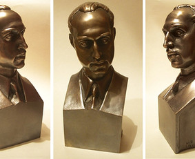 Biustas. Bronza, h - 20 cm.