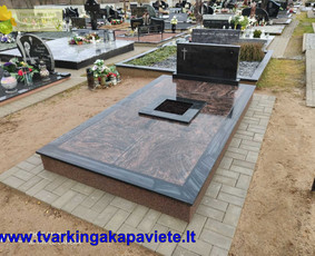Kapavietės dengimas granito plytelėmis