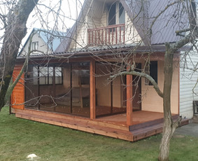Karkasiniai namai, Pavesines, terasos, sodo nameliai - Palangių montavimas - 2 Palangių montavimas - Karkasiniai namai, Pavesines, terasos, sodo nameliai - 2