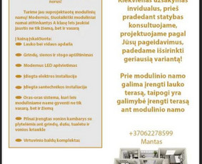 Namų statyba, renovacija, remontas - Moduliniai namai - 1 Moduliniai namai - Namų statyba, renovacija, remontas - 1