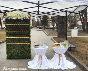 Šampano piramidė. Šampano staliukai. Užkandžiai. / Šventės Idilija Vilnius / Darbų pavyzdys ID 2131436