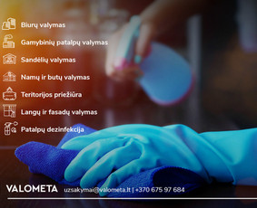 Valymas po statybos, remonto darbų - Visos patalpų valymo paslaugos, teritorijų priežiūra. - 1