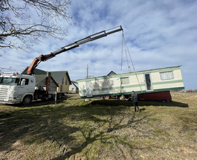 Fiskaras krovinių pervežimas kranas manipuliatorius tralas / Uab Audkasta / Darbų pavyzdys ID 2174531