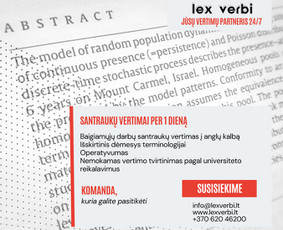Profesionalūs vertimai ir kitos lingvistinės paslaugos / Vertimų biuras „Lex verbi“ / Darbų pavyzdys ID 2189115