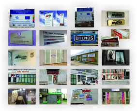 Reklaminių stendų gamyba - Vizitinių,skrajučių,lipdukų,fotodrobių,stendų,tentų gamyba. - 1