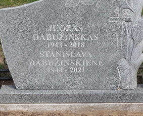 Raidžių kalimas ant paminklo kapinėse / Raidžių kalimas ant paminklo / Darbų pavyzdys ID 2198499