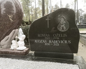 Raidžių kalimas ant paminklo kapinėse / Raidžių kalimas ant paminklo / Darbų pavyzdys ID 2198513