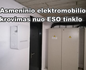 Asmeninio elektromobilio krovimas nuo ESO tinklo požeminiame parkinge.
https://elektara.lt/