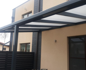 Vidaus apdailos darbai - Aliuminio stoginės. Verandų stiklinimas - 4