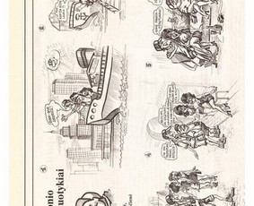 Komiksų pirmas puslapis 1 nr. dienlaikraštyhe ) Klaipėda " Tonio ir Džonio nuotykiai "