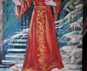 Kristaus vizija.
Drobė,akrilas.60/80 cm.
