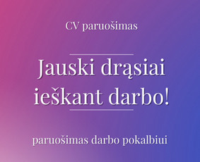 Cv kūrimas (lt,en), paruošimas darbo pokalbiui - HR specialistas - 1 HR specialistas - Cv kūrimas (lt,en), paruošimas darbo pokalbiui - 1