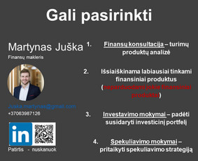 Investavimo konsultacija: pradžia ir portfelio peržiūra / Martynas Juška / Darbų pavyzdys ID 2302640