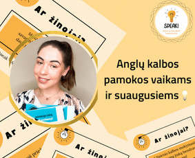Speak - Anglų kalbos pamokos / Ugnė Rudaitienė / Darbų pavyzdys ID 2316024