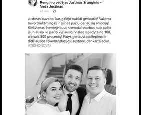 Profesionali Vedėjo ir Dj komanda arba tik Dj puikia kaina! / Justinas Sruoginis / Darbų pavyzdys ID 2321172