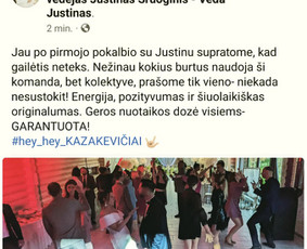 Profesionali Vedėjo ir Dj komanda arba tik Dj puikia kaina! / Justinas Sruoginis / Darbų pavyzdys ID 2321182