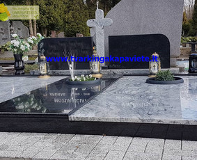 Juiodo Karelijos ir šviesaus Viscont white granito derinys