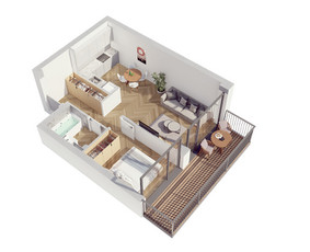 Architektūriniai 3d klipai ir vizualizacijos - 3D Planai - 2 3D Planai - Architektūriniai 3d klipai ir vizualizacijos - 2