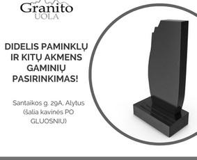 Paminklų, uždengimų, antkapių, tvorelių pardavimas ir gamyba / UAB Granito Uola / Darbų pavyzdys ID 2394515