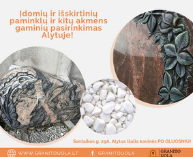 Paminklų, uždengimų, antkapių, tvorelių pardavimas ir gamyba / UAB Granito Uola / Darbų pavyzdys ID 2394741