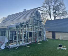 Šlaitiniu stogų ir ventiliuojamų fasadų įrengimas / Wood House / Darbų pavyzdys ID 2405932