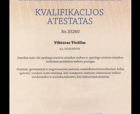 Namo Planas, Statybos leidimas ir Namų pridavimas / Projekto Valdytojas 35 m. Patirtis / Darbų pavyzdys ID 2408762