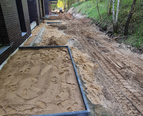Ekskavatorinio krautuvo račioko bobcat nuoma skalda žvyras / Technika žemės kasimo darbai / Darbų pavyzdys ID 2411352