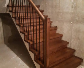 Betoniniai laiptai - Uosiniai, ąžuoliniai laiptai, staliaus darbai - 1
