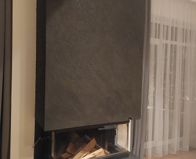 Sienų dekoravimas/ Uolos/ Tinkavimas moliu - Židinių apdaila - 4 Židinių apdaila - Sienų dekoravimas/ Uolos/ Tinkavimas moliu - 4